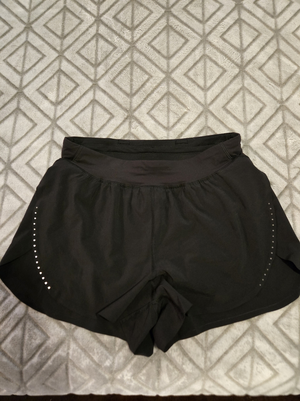 lululemon athletica Black Women's Athletic Shorts with Reflective Dots